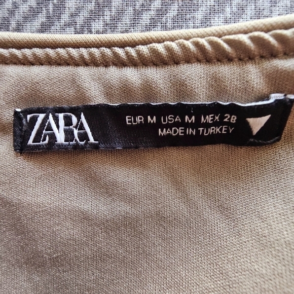 Zara Sweetheart Neckline Long Sleeve Mini Dress Size Medium - Picture 5 of 10